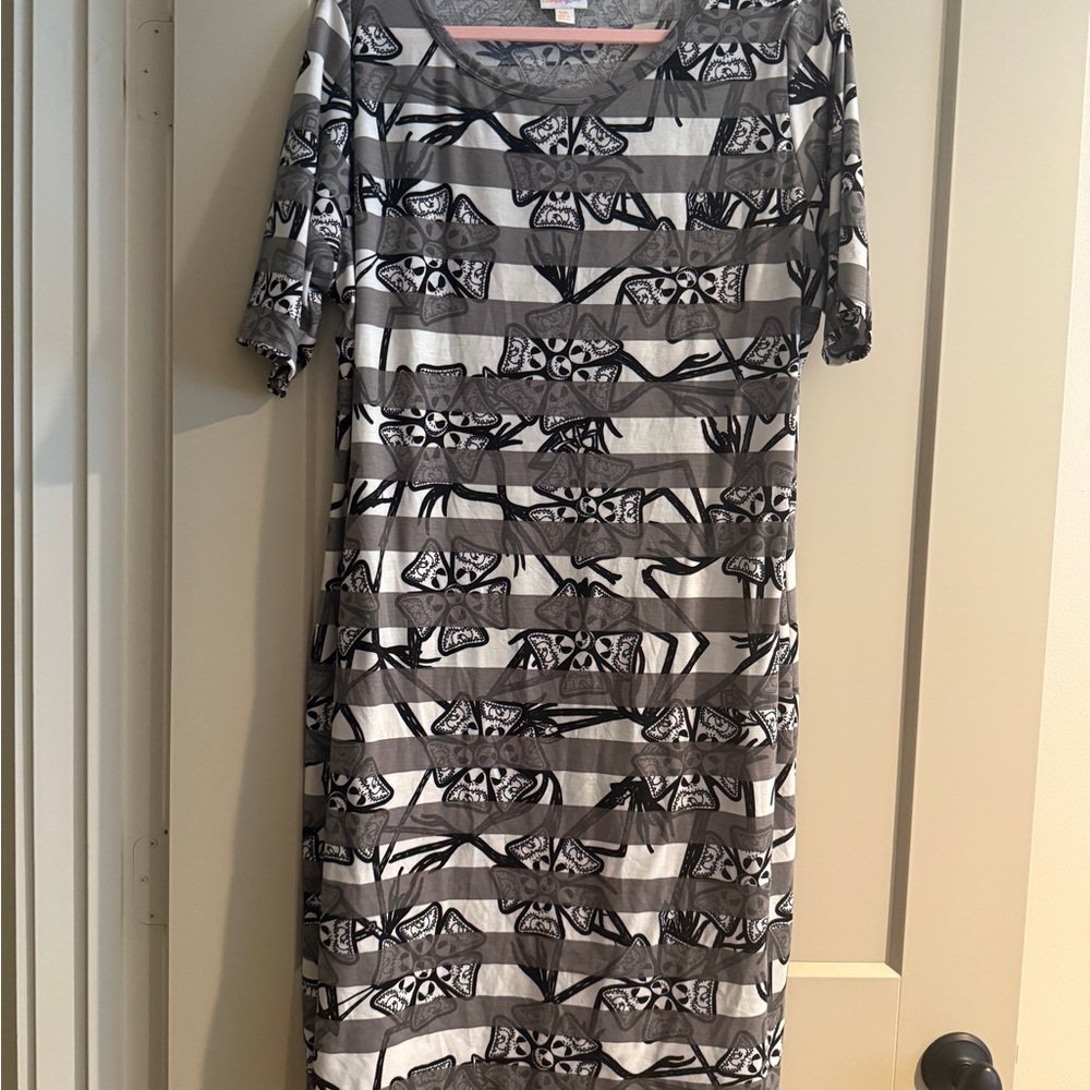 LuLaRoe Jack Skellington Midi Dress 3X